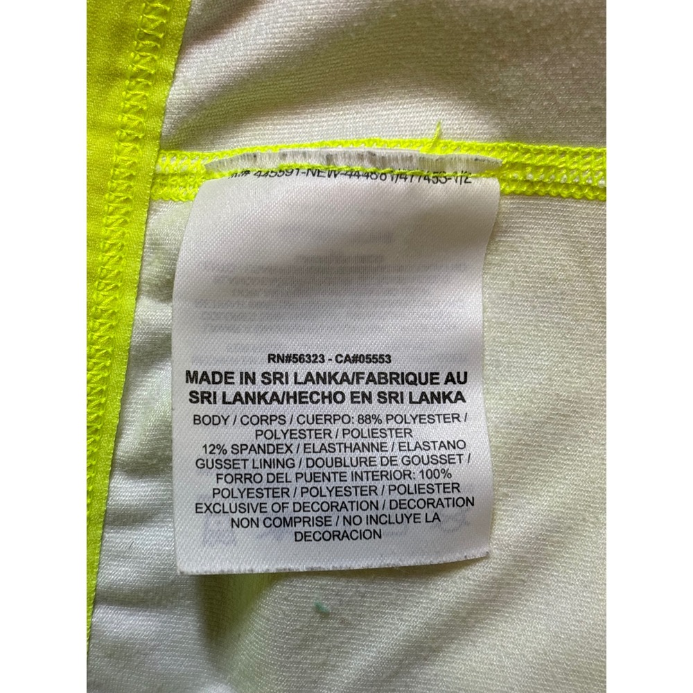 Nike Dri-FIT Leggings Womens S Neon Yellow White Geometric Print Capri 646194 - Picture 12 of 14